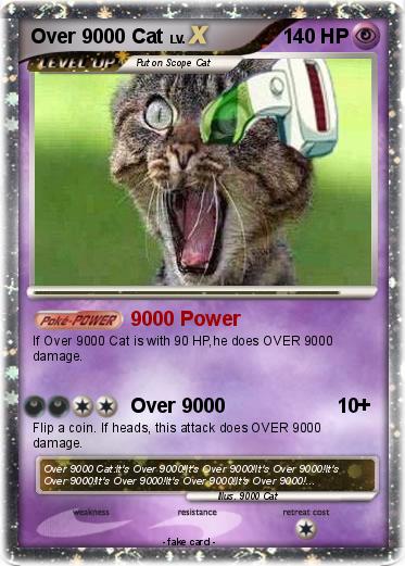 Pokemon Over 9000 Cat