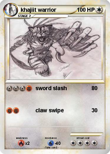 Pokemon khajiit warrior