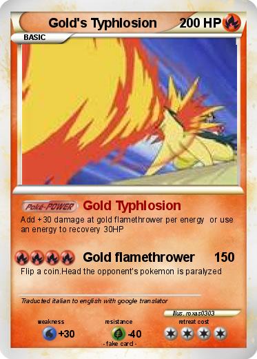 Pokemon Gold's Typhlosion Pokemon Gold's Typhlosion