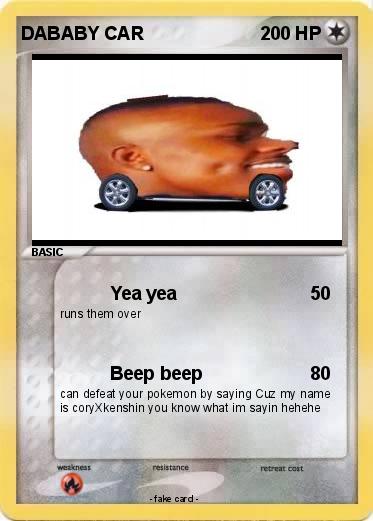 Pokemon DABABY CAR