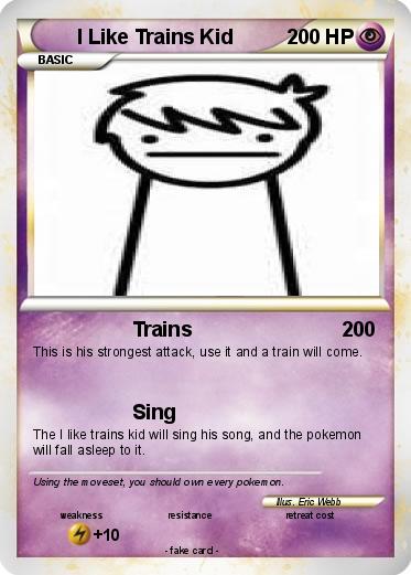 Pokemon I Like Trains Kid