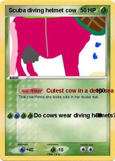 Pokemon Scuba diving helmet cow