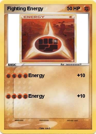 Pokemon Fighting Energy