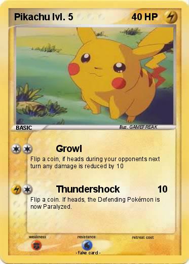 Pokemon Pikachu lvl. 5
