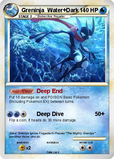 Pokemon Greninja  Water+Dark