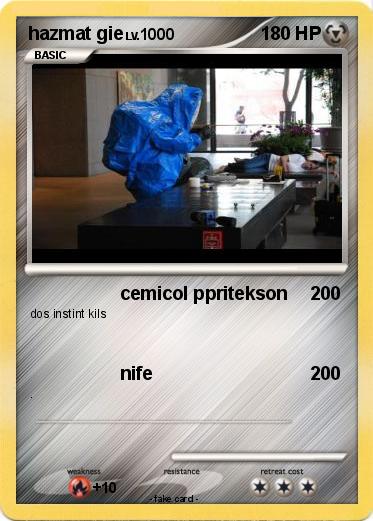 Pokemon hazmat gie