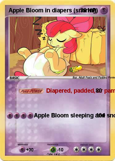 Pokemon Apple Bloom in diapers (snoring)