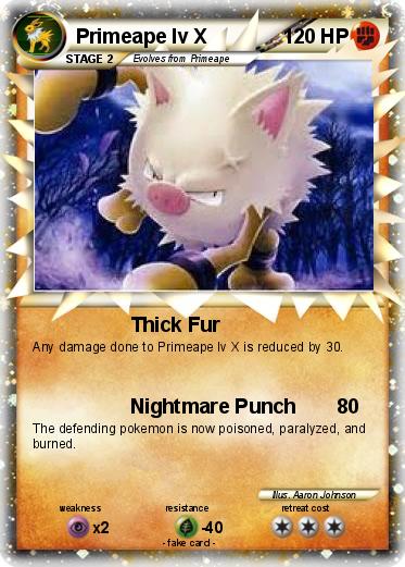 Pokemon Primeape lv X