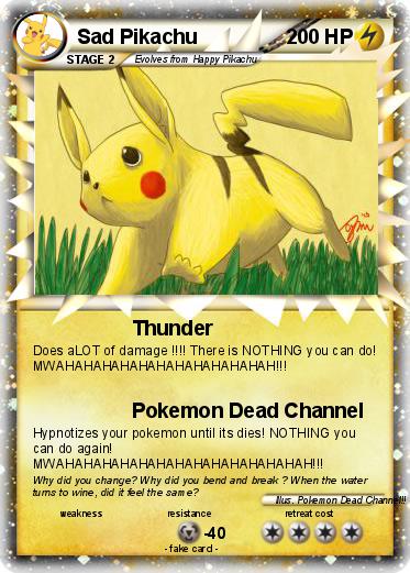 Pokemon Sad Pikachu