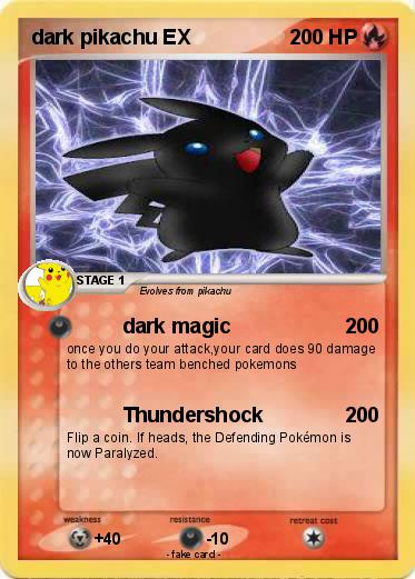 Pokemon dark pikachu EX