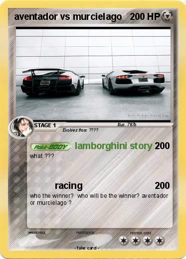 Pokemon aventador vs murcielago