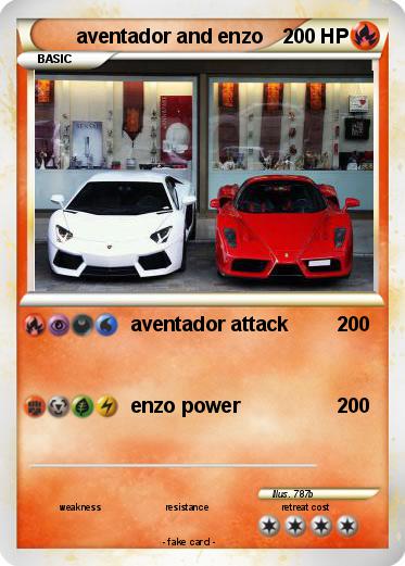 Pokemon aventador and enzo