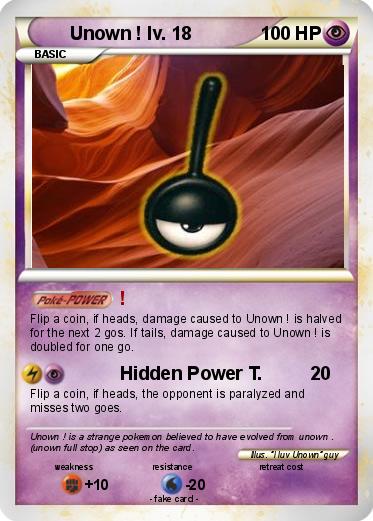 Pokemon Unown ! lv. 18