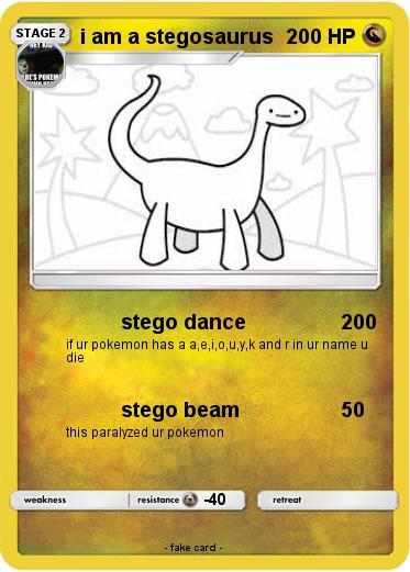 Pokemon i am a stegosaurus