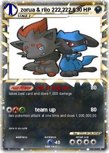 Pokemon zorua & rilo 222,222,9 Pokemon zorua & rilo 222,222,9