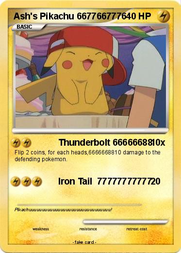 Pokemon Ash's Pikachu 6677667776