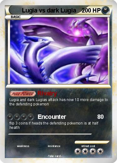 Pokemon Lugia vs dark Lugia
