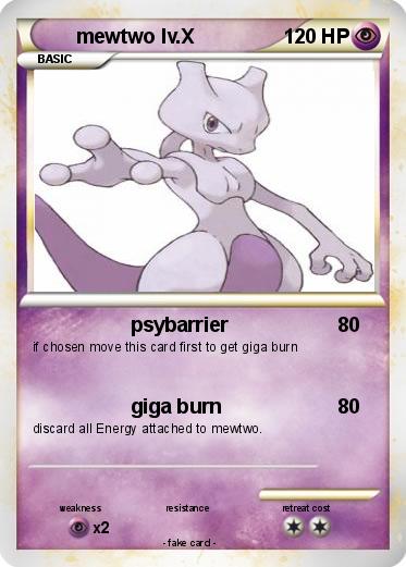Pokemon mewtwo lv.X