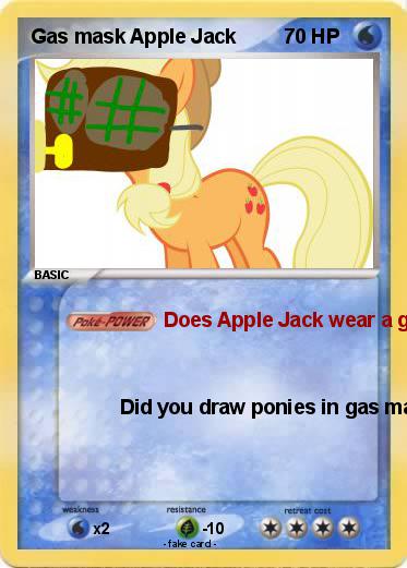 Pokemon Gas mask Apple Jack