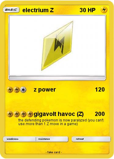 Pokemon electrium Z