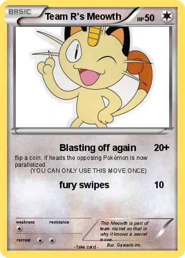 Pokemon Team R's Meowth