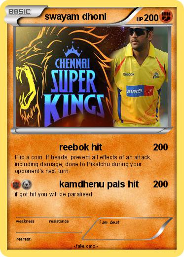 Pokemon swayam dhoni