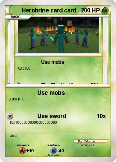 Pokemon Herobrine card card