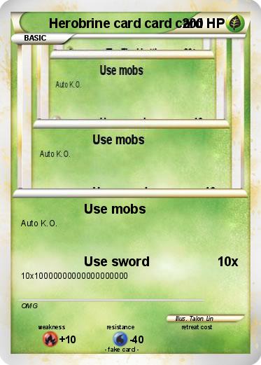 Pokemon Herobrine card card card