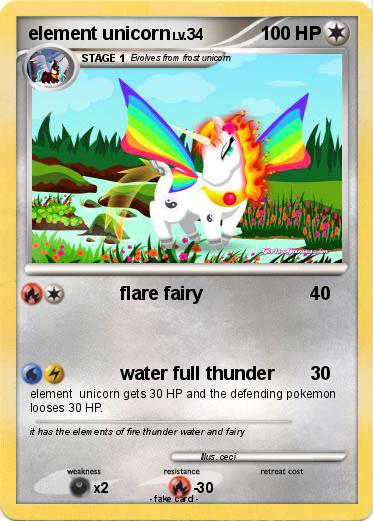 Pokemon element unicorn