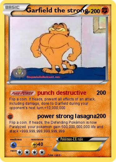 Pokemon Garfield the strong