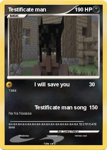 Pokemon Testificate man