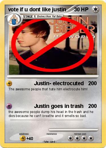 Pokemon vote if u dont like justin Pokemon vote if u dont like justin