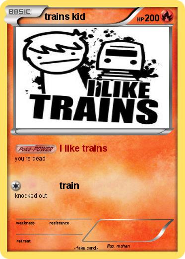 Pokemon trains kid