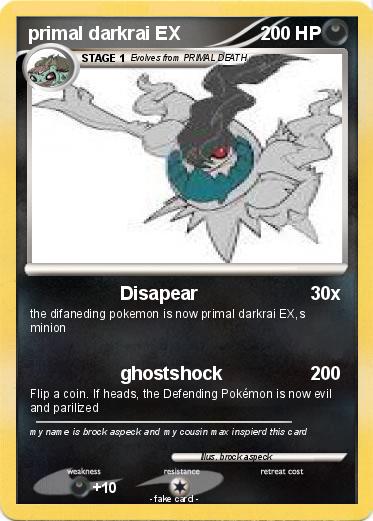 Pokemon primal darkrai EX Pokemon primal darkrai EX