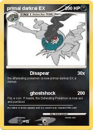 Pokemon primal darkrai EX