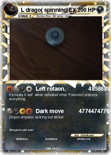 Pokemon L drago( spinning)EX