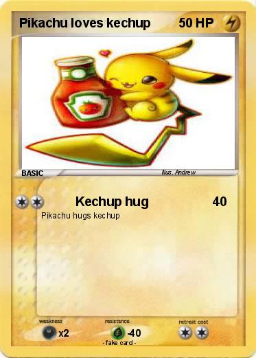 Pokemon Pikachu loves kechup