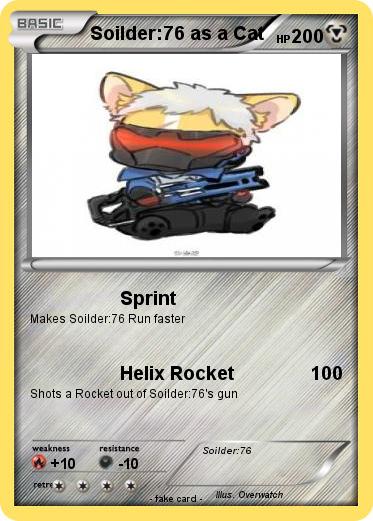 Pokemon Soilder:76 as a Cat