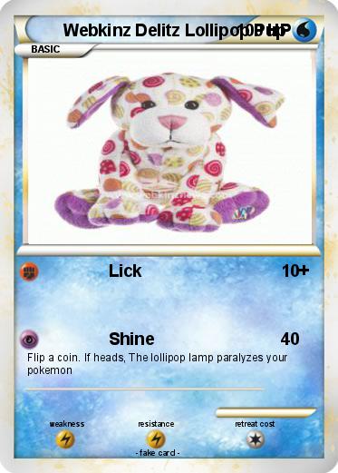 Pokemon Webkinz Delitz Lollipop Pup
