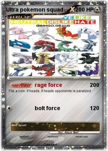 Pokemon Ultra pokemon squad