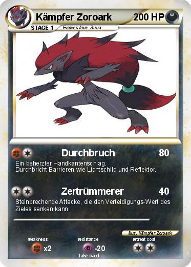 Pokemon Kämpfer Zoroark