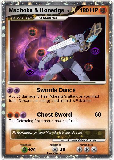 Pokemon Machoke & Honedge