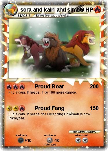 Pokemon sora and kairi and simba