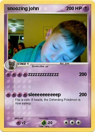 Pokemon snoozing john