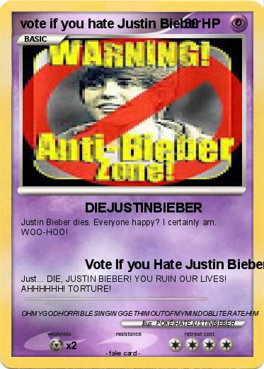 Pokemon vote if you hate Justin Bieber