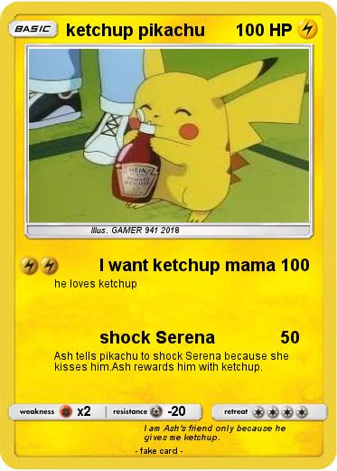 Pokemon ketchup pikachu