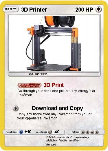 Pokemon 3D Printer