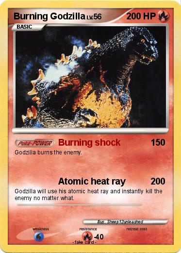 Pokemon Burning Godzilla
