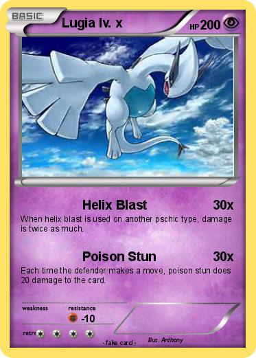 Pokemon Lugia lv. x
