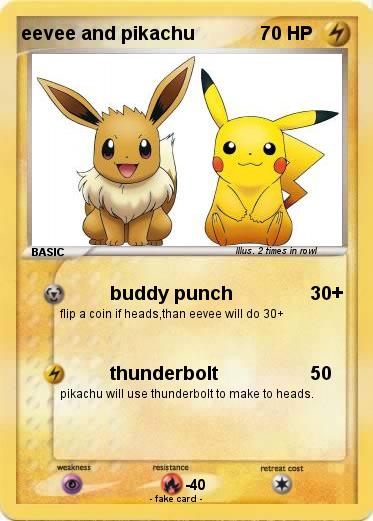 Pokemon eevee and pikachu